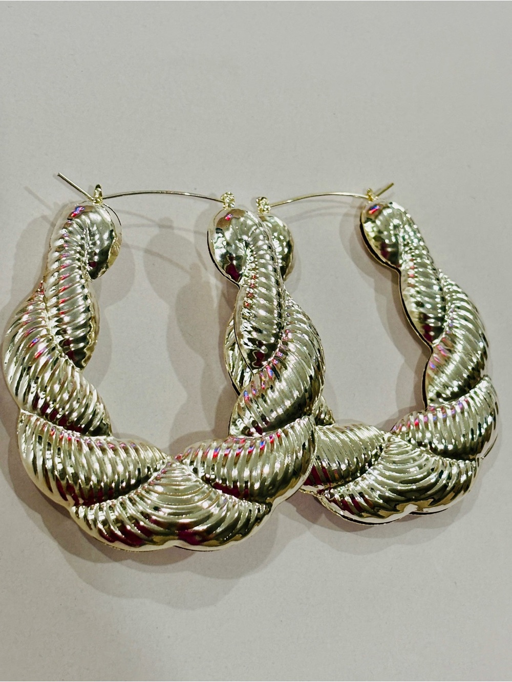 Gold-Tone Twisted Rope Hoop Earrings - Women Jewelry